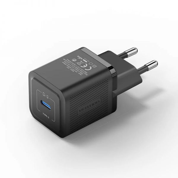 VENTION FEP-EU 1-Port USB-C GaN Charger (20W) EU-Plug 