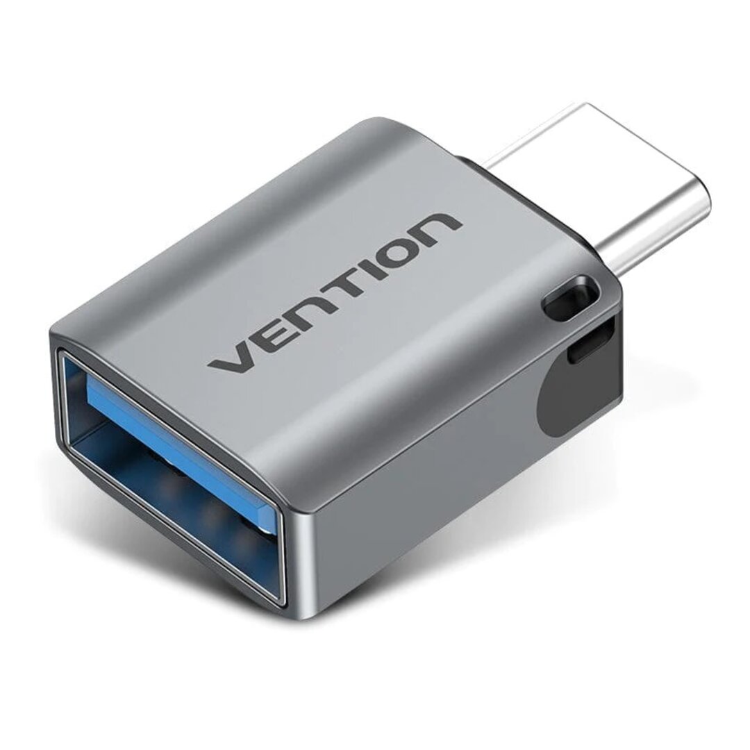 VENTION CDQH0 USB-C Male to USB 3.0 Female OTG Adapter Gray Aluminum Alloy Type