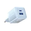 VENTION FEQL0-EU 2-Port USB (C + A) GaN Charger (30W/30W) EU-Plug Blue