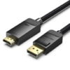 VENTION HFKBJ Cotton Braided 4K DP Male to HDMI-A Male HD Cable 5M Black