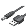 VENTION CEYBG USB to DC 5.5mm Power Cord 1.5M Black Tuning Fork Type