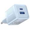 VENTION FEQL0-EU 2-Port USB (C + A) GaN Charger (30W/30W) EU-Plug Blue