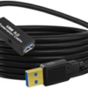 VENTION CBMBJ USB 3.0 Type-A Male to Type-A Female Active Extension Cable 5M Black