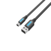 VENTION COMBI USB 2.0 A Male to Mini-B Male Cable 3M Black PVC Type (Mini USB)