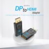 VENTION HBMB0 DisplayPort Male to HDMI Female Adapter Black (DP TO HDMI)
