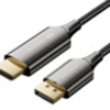 VENTION HFPBAC Cotton Braided 8K DisplayPort Male to HDMI Male Cable 1.8M Black Zinc Alloy Type