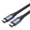 VENTION TAVHF Cotton Braided USB 4.0 C Male to C Male 5A Cable 1M Gray Aluminum Alloy Type