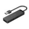 VENTION CHUBB USB 2.0 to USB 2.0*3/TF/SD/Micro-B HUB 0.15M Black ABS Type