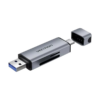 VENTION CLLH0 2-in-1 USB 3.0 A+C Card Reader(SD+TF) Gray Dual Drive Letter Aluminum Alloy Type