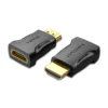 VENTION AIMB0 HDMI Male to Female Adapter Black