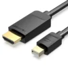 VENTION HABBh Mini DP to HDMI Cable 2M Black