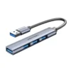 VENTION CKOHB USB 3.0 to USB 3.0/USB 2.0*3 Mini Hub 0.15M Gray Metal Type