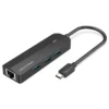 VENTION TGPBB USB-C to USB 3.0*3/RJ45/Micro-B HUB 0.15M Black ABS Type