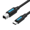 VENTION CQUBF USB 2.0 C Male to B Male 2A Cable 1M Black