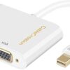 CABLETIME CT-AV589-08G-W0.2 CABLETIME Mini DisplayPort To HDMI+VGA 2-IN-1 Adapter Support 1080P/60HZ