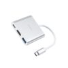 HOCO HB14 Easy use Type-C adapter(Type-C to USB3.0+HDMI+PD) silver