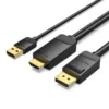 VENTION ABJBG HDMI-A Male to DP Male HD Cable 1.5M Black (HDMI to DP)