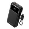 VENTION XGYB0-40-TY 20000mAh Power Bank (USB-C + USB-A) with Built-in Cable 22.5W Black LED Display Type